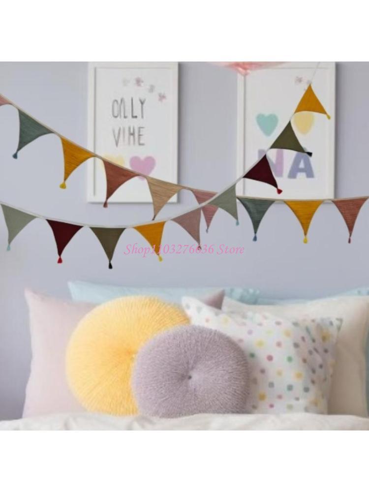 Baby Nursery Gender Neutral - R6FD 통기성 캔디 컬러 보육 깃발