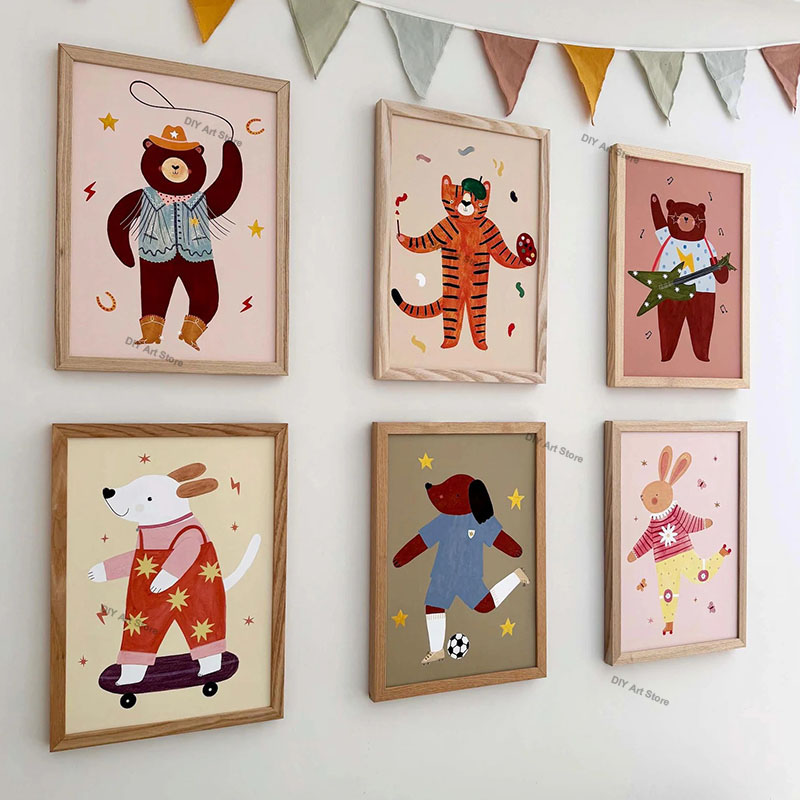 Baby Nursery Things - 재미있는 만화 동물 보육원 벽 장식