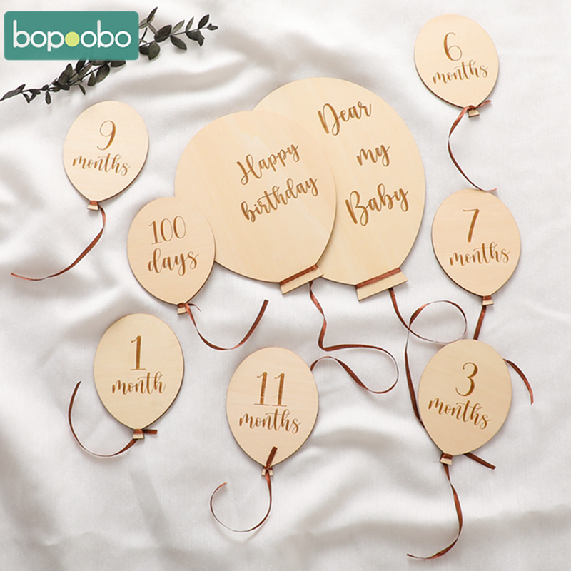 Milestone Card Set - 아기 나무 풍선 Milestone1-12 달 카드,