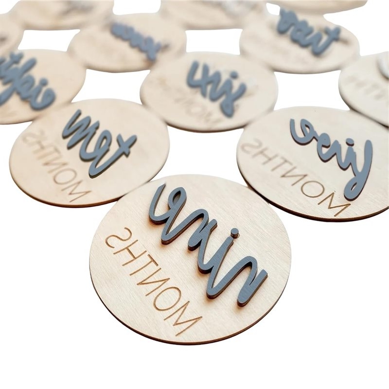 Milestone Card Set - BEDW-양면 목재 3D 카드 아기 성장