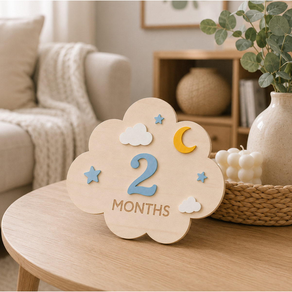 Milestone Card Set - 1세트 나무 아기 월별 성장 기록