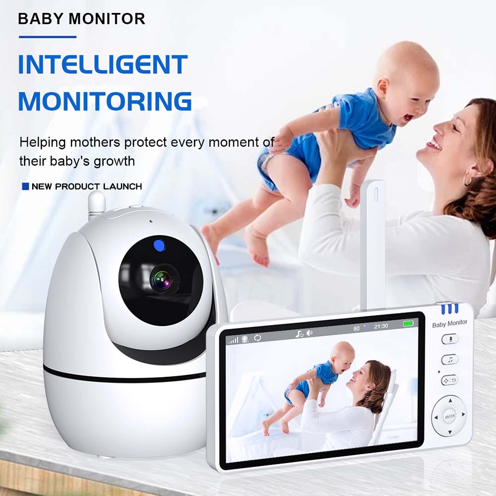 5 인치 비디오 베이비 모니터, 실내 무선 양방향 오디 - Wearable Baby Monitor 리뷰 및 가격