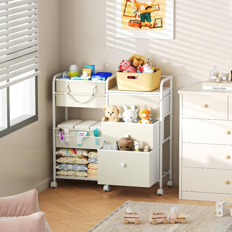 대용량 아기 기저귀 정리함 카트 3단 이동식 수납 서랍 - Baby Nursery Utility Cart 리뷰 및 가격