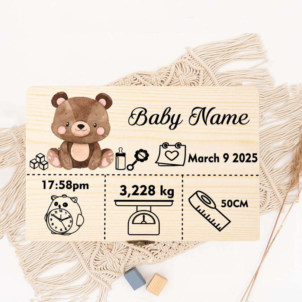 이름이있는 귀여운 숲 동물 보관 상자 세례 또는 출생을 - Baby Keepsake Box 리뷰 및 가격