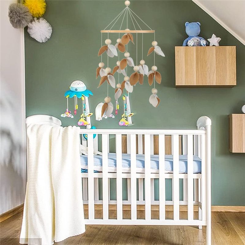 A84E-보헤미안 펠트 천 모빌 - 나뭇잎 디자인 -  - Baby Nursery Gender Neutral 리뷰 및 가격
