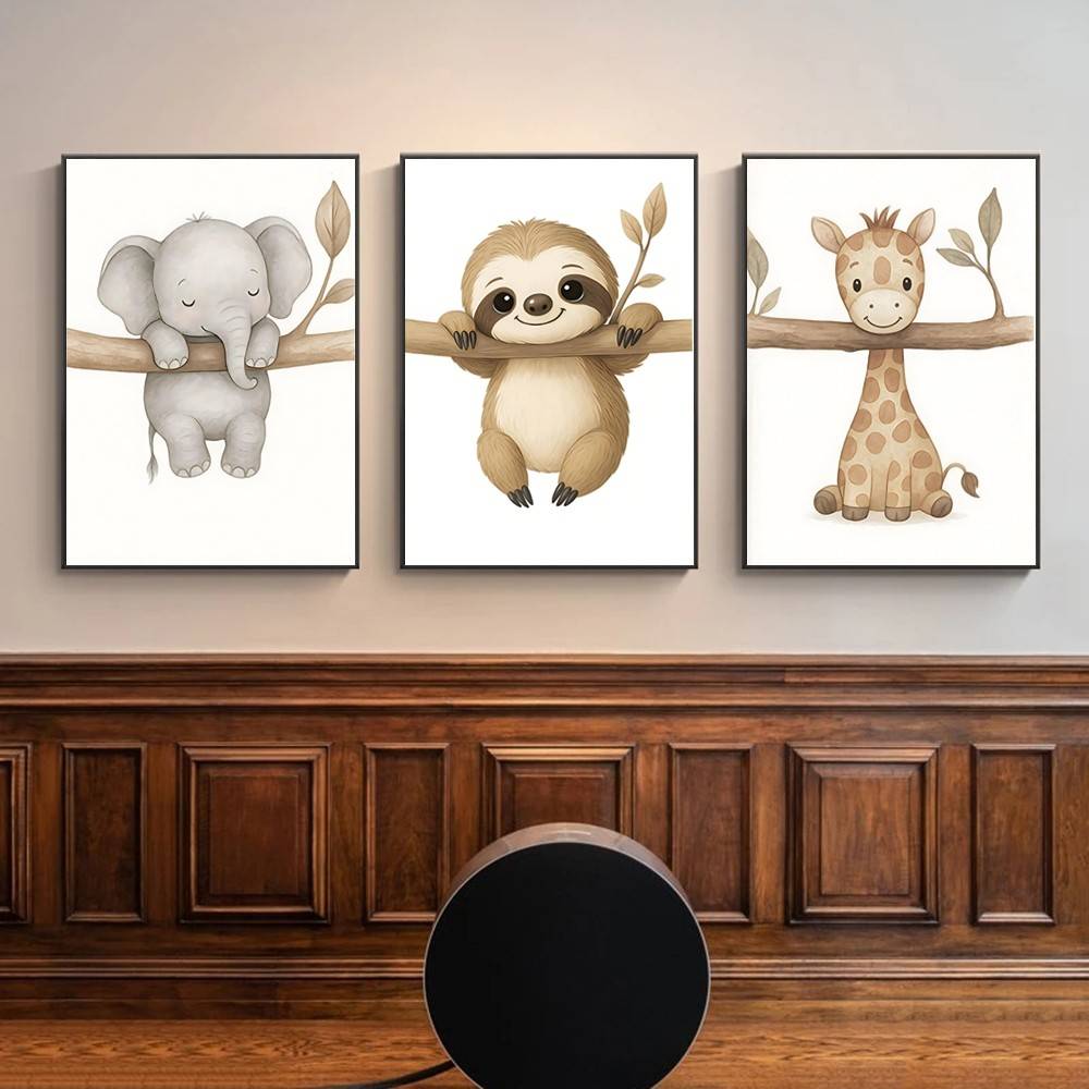 중성적인 보헤미안 사파리 아기 동물 벽 장식 귀여운 나 - Baby Nursery Wallpaper Neutral 리뷰 및 가격