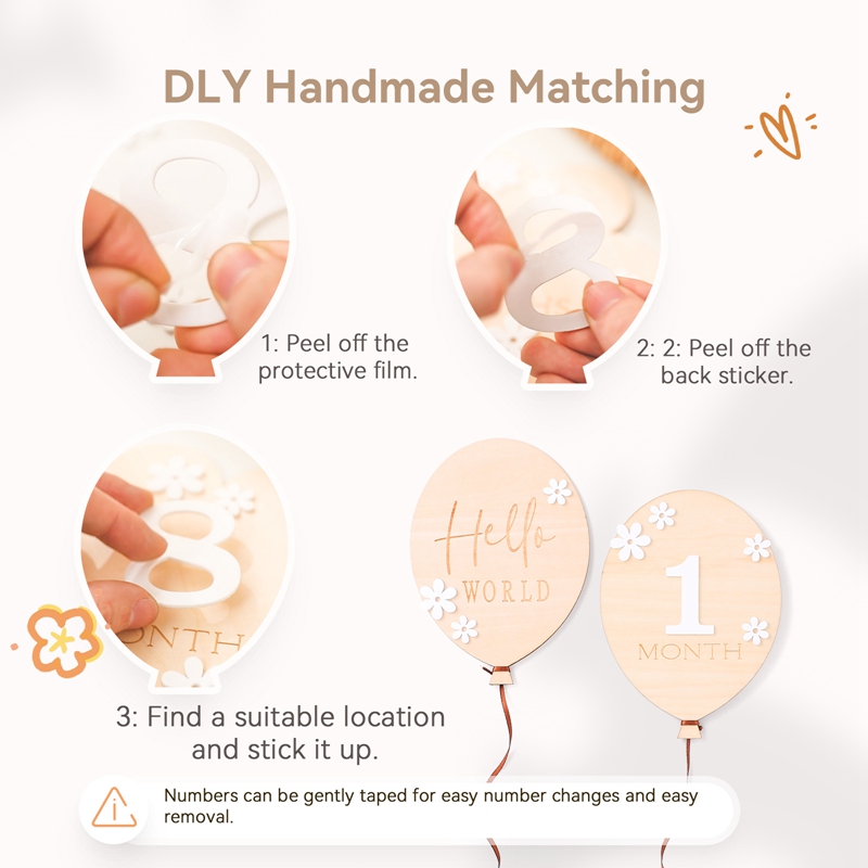 2Pcs 아기 나무 풍선 마일스톤 카드 사진 액세서리  - Milestone Card Set 리뷰 및 가격
