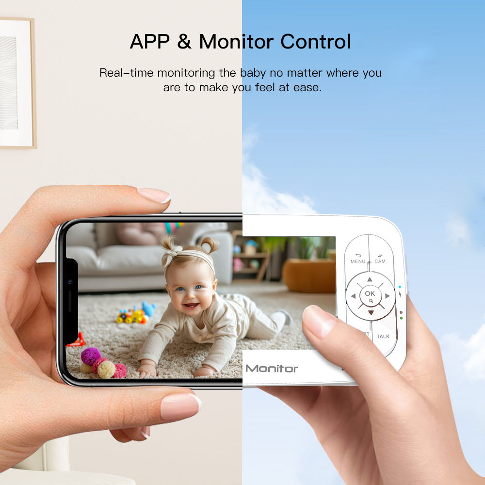 5인치 2MP 1080P 앱 원격 제어 WIFI 베이비 - Wearable Baby Monitor 리뷰 및 가격