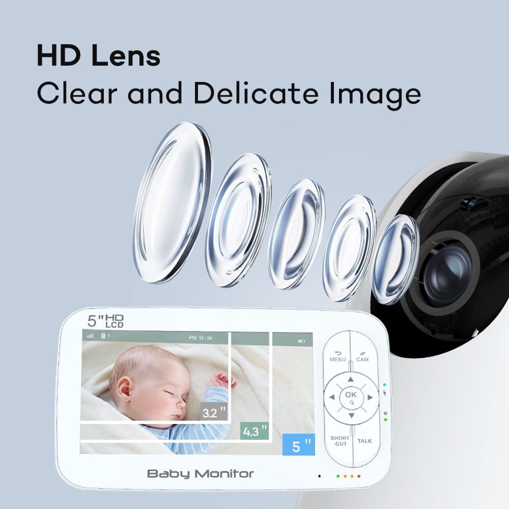 5인치 2MP 1080P 앱 원격 제어 WIFI 베이비 - Wearable Baby Monitor 리뷰 및 가격