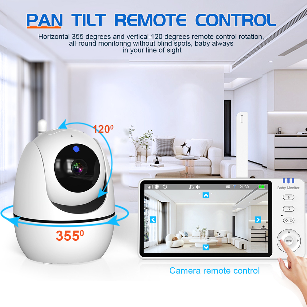 카메라와 오디오가 포함된 비디오 베이비 모니터, 5인치 - Wearable Baby Monitor 리뷰 및 가격
