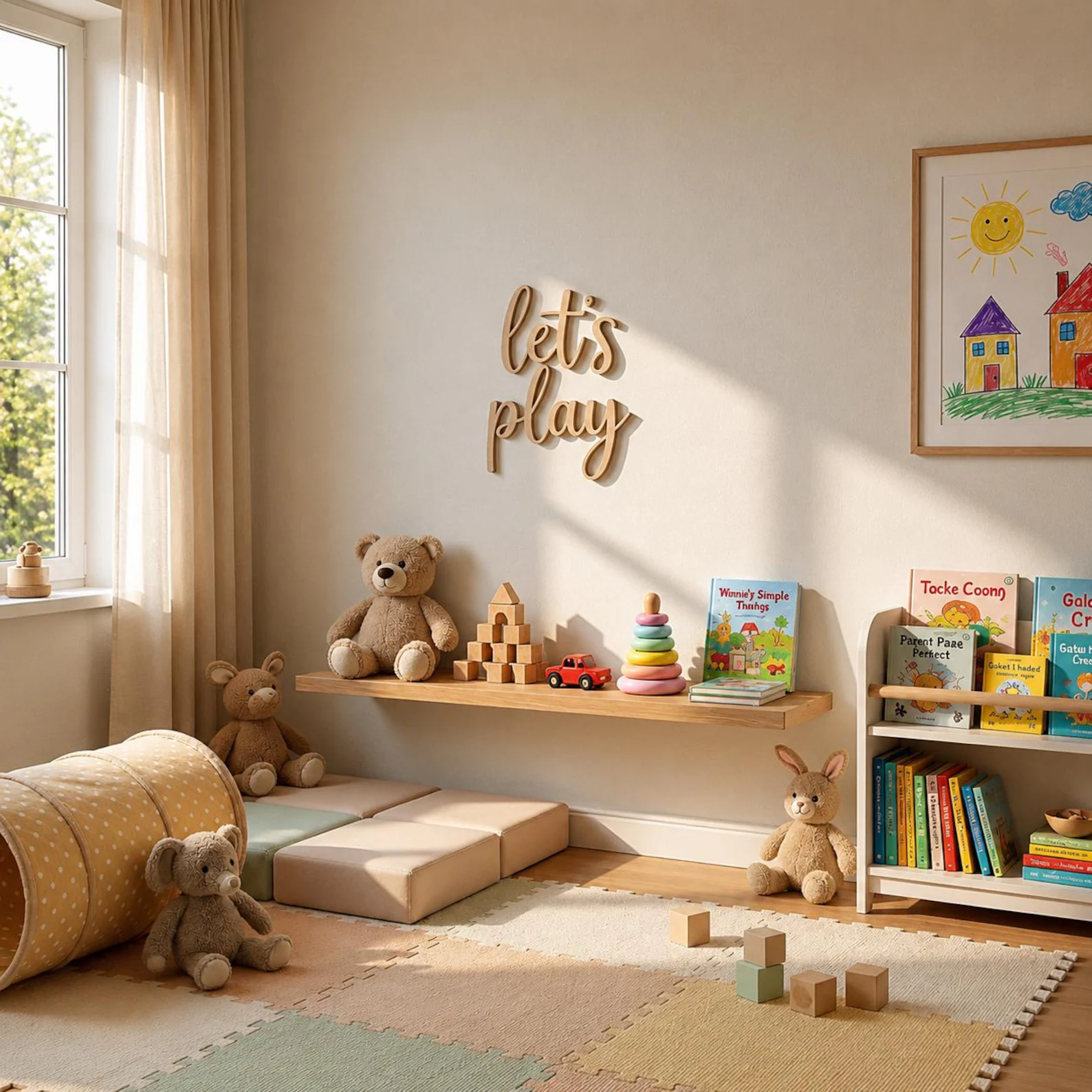 나무 벽 장식, 놀이방 게임룸 장식, 합판 아기방 벽  - Baby Nursery Wall Art 리뷰 및 가격