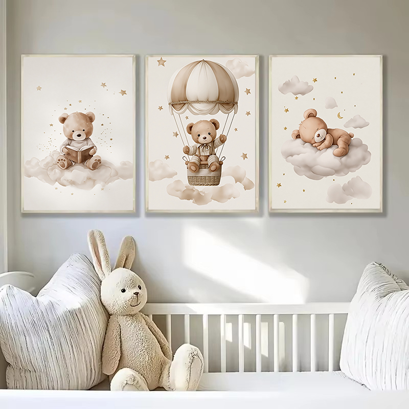보헤미안 테디베어 동물 맞춤 아기 이름 유아방 캔버스  - Baby Nursery Things 리뷰 및 가격